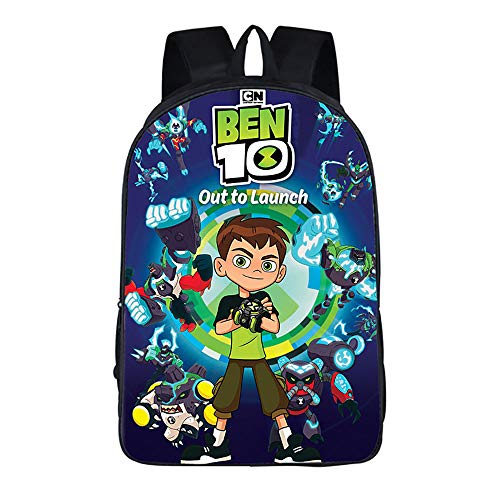 Ben 10 Viajes de placer salvaje Mochila impermeable Ligera grande clásica simple Capacidad