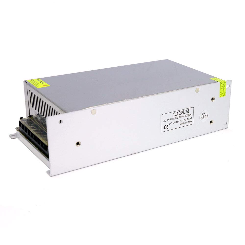 Lixada Transformador de Potencia Transformador de Voltaje AC 100-240V a DC 12V 33A 400W Conmutación Regulada Fuentes de Alimentación Adaptador Convertidor para Tiras Cámara Ligera