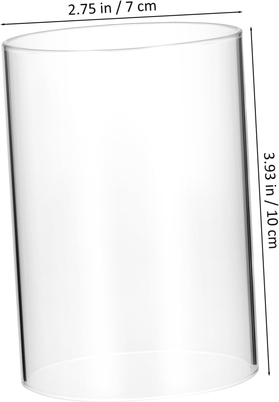 Glass Candle Holder Shade 7x10cm Small Pillar Candle Tube for Home Décor and Indoor Use
