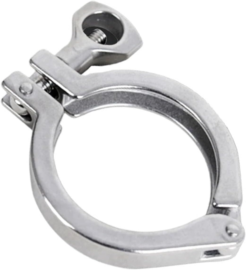 1 set 1.5" 2" 2.5" 3" Tri Clamp 50.5/64/77.5/91mm Ferrule OD SS304 Stainless Steel Tri Clover Fitting for home Brewing(Chuck50.5)