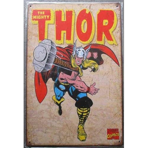 Inconnu – Placa de Thor - Decoración - Metal - Habitación infantil