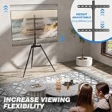 RFIVER Statyw sztalugowy stojak na telewizor do ekranu LED LCD OLED 32-65 cali, obrotowy i regulacja wysokości, stojak podłogowy do telewizora, maks. VESA 400 x 400 mm, maksymalne obciążenie 35 kg