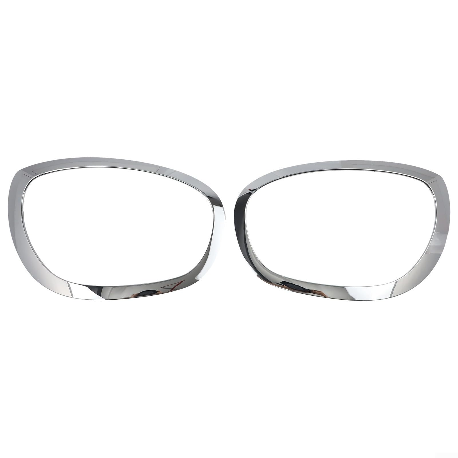 Mascherina per faro anteriore per Mini Cooper F60 F61 2017-2023 e per Mini Countryman cornice anteriore surround in ABS argento con OEM 51137388117 51137388118