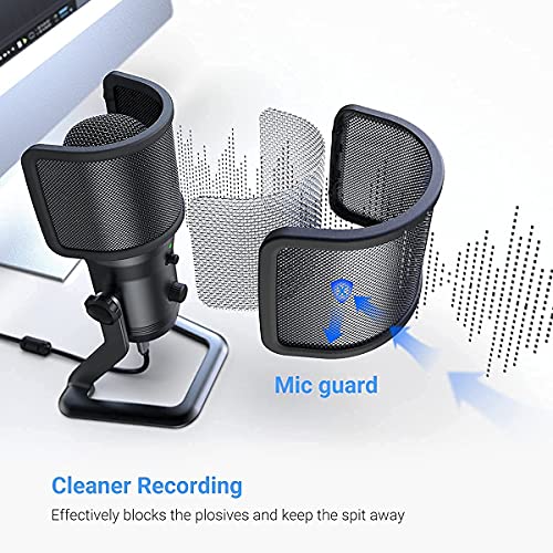 Fifine Usb Studio Recording Microphone Computer Podcast Mic With Pop Screen For Pc, Ps4 (K690+U1) #TOP5