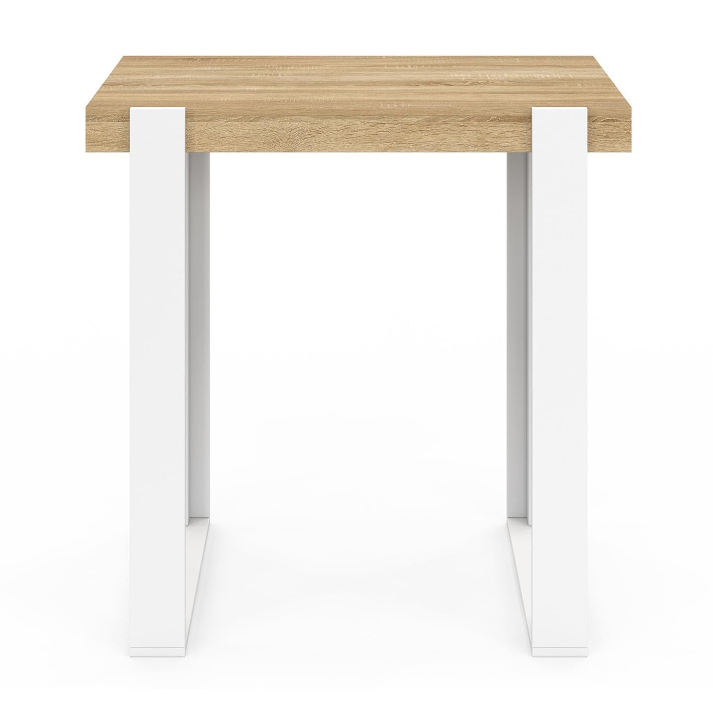 IDMarket - Table Haute de Bar Phoenix Bois et Blanc 90 cm