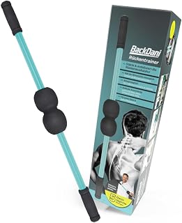 Wirbelsäulen-Trainingsgerät zur Mobilisation & Rotation | Rückenmuskel Training für mehr Beweglichkeit & Stabilität | Ergonomisch, rutschfeste Griffe, inkl. Trainingsposter Back Dani