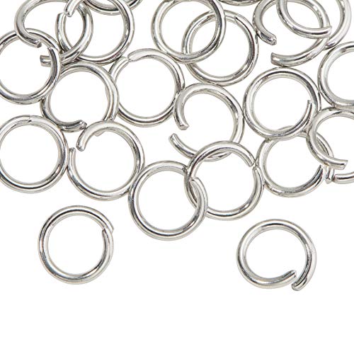 DanLingJewelry 1000 pcs 304 Stainless Steel 19 Gauge Open Jump Rings 7mm for Jewelry Making Connectors Jewelry Finding Stainless Steel Color