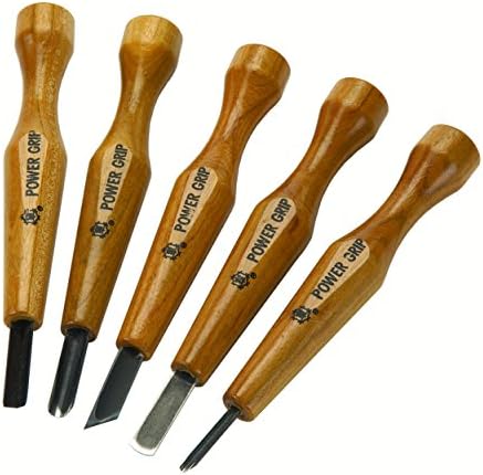 Kasoyo Five Piece Power Grip Carving Set (Japan Import)