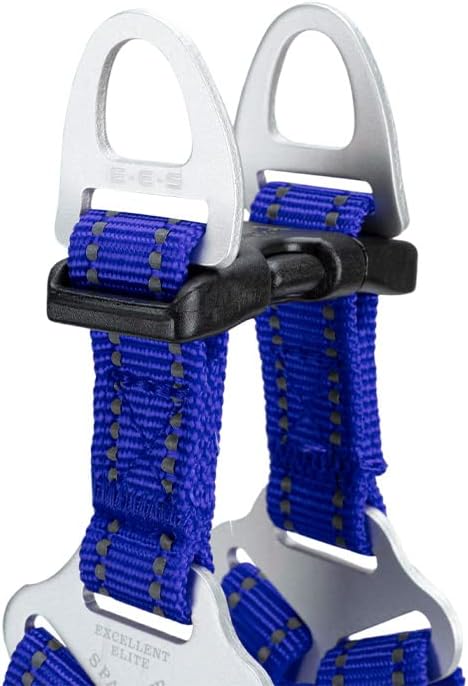 EXCELLENT ELITE SPANKER No Pull Dog Harness Adjustable Nylon Step-in Easy Pet Vest Chest Strap with Reflective and Leash Ring for Small Medium Large Breed Dogs Training Walking(Blue-L)