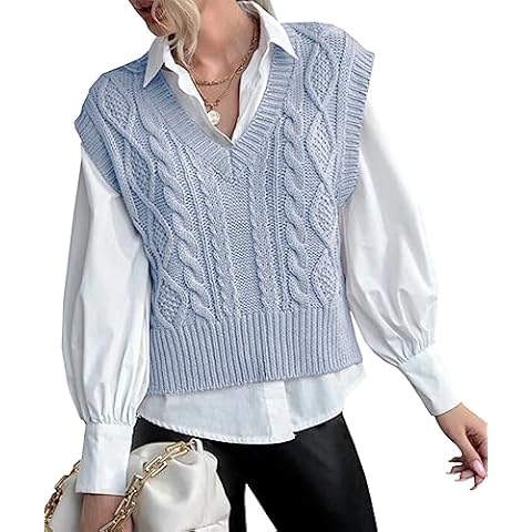 Pull sans manches Tongmingyun bleu M Cover