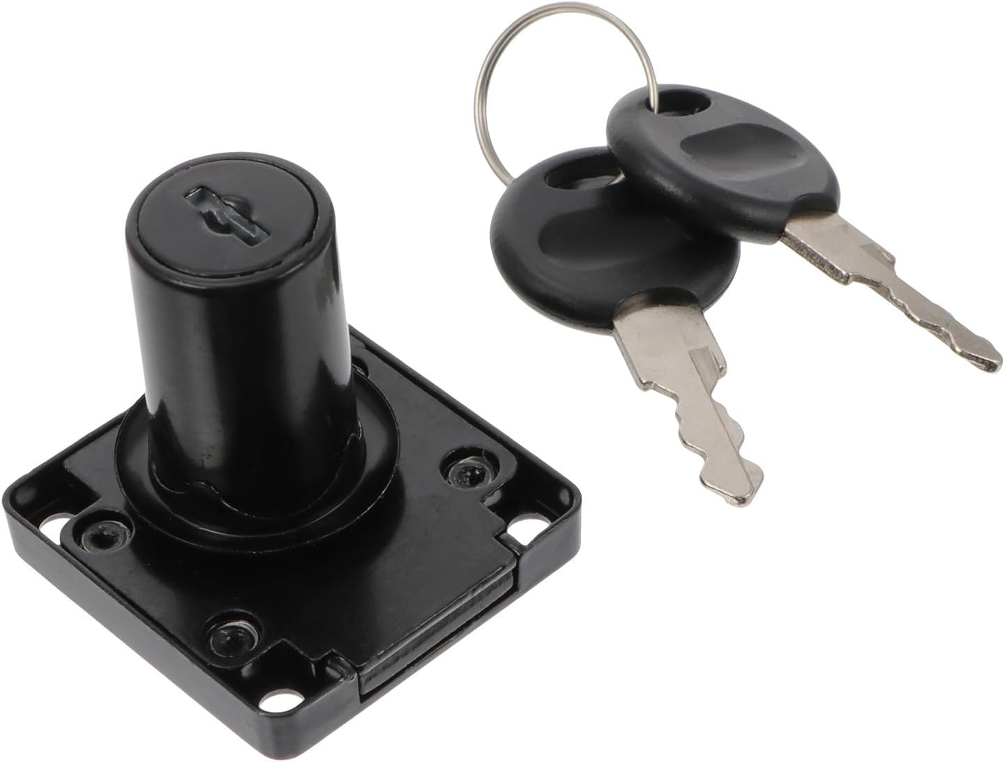 DOITOOL 1 Set Drawer Lock Double Keyed Small Cabinet Locks Mailbox Locks Mailbox Replacement Lock Locks for Cabinets Zinc Alloy Black