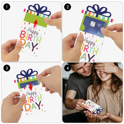 TOCCOOL Bunte Geschenkkartenhalter und Hüllen – Geldumschläge für Geburtstagsfeiern, Dankeskarten und Grußkarten, je 10,2 x 14 cm, 10 Stück