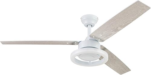 Miniatura 16 de Prominence Home Octavia - Ventilador de techo LED de estilo industrial de 52 pulgadas con luz, control remoto, opciones de montaje duales, 5