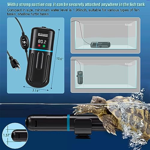 Chauffage d'aquarium électronique réglable 500W avec LED pour eau de mer - 8