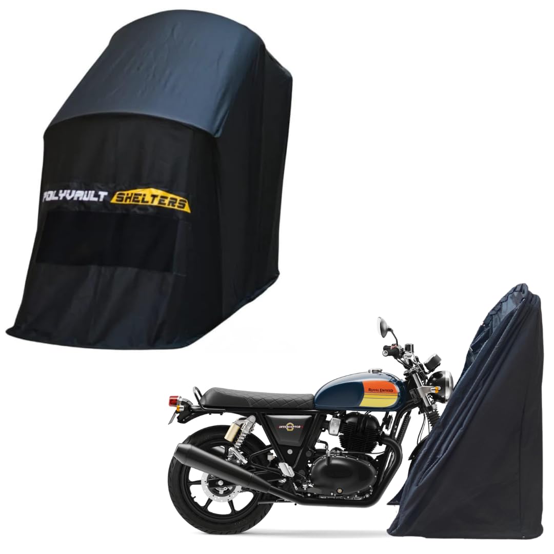 Polyvault Mini for Royal Enfield Interceptor 650 | Durable Design | Foldable Motorcycle Cover | All Weather Protection | Protect Bike Against Dust, Dirt, Rats, UV Rays-image-9