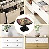 4 Pack 1.2 Inch Kitchen Cabinet Knobs Sunflower Rooster, Black Drawer Knobs Square Knobs for Cabinets and Drawers Single Hole Cabinet Hardware Cupboard Dresser Knobs