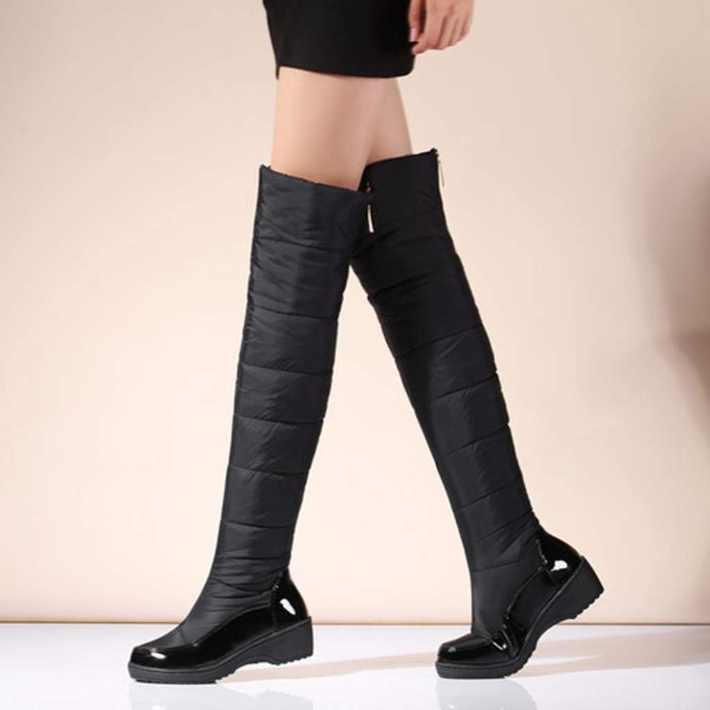 MIOKE Women's Winter Over The Knee Thigh High Snow Boots Waterproof Rain Warm Fur Lined Wide Calf Snow Boot - Image 6