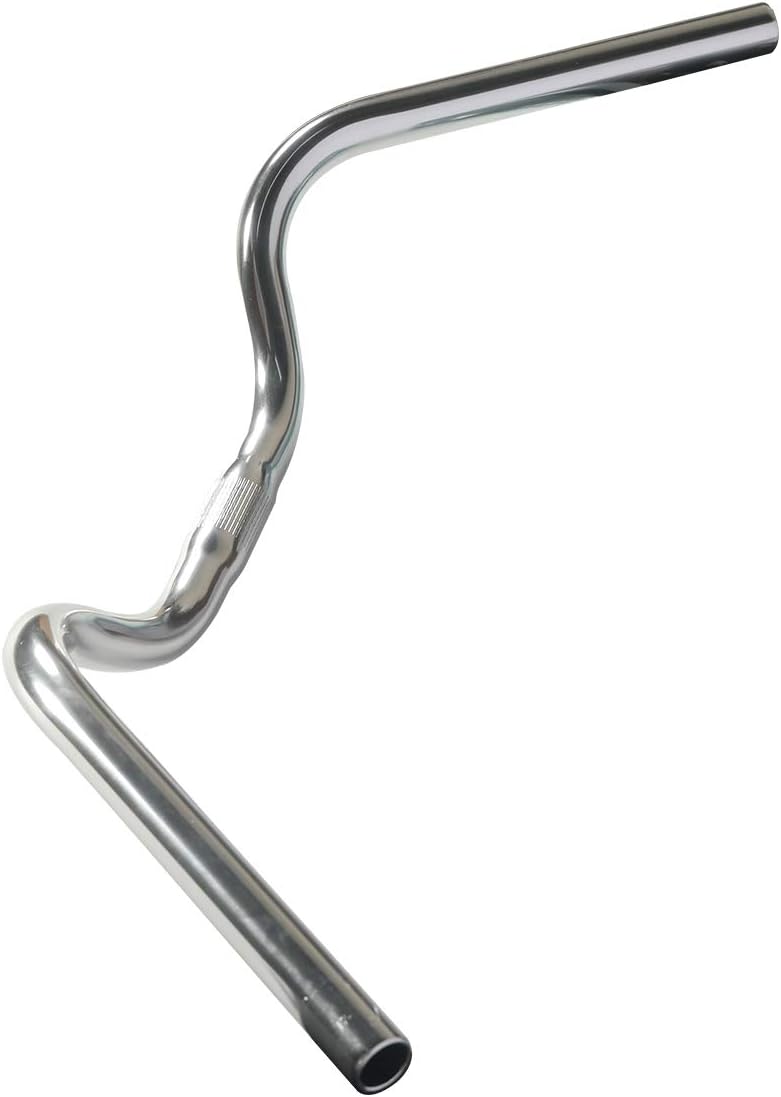 SENQI Mountain Bike Road Bike Handlebar Vintage Style Riser Bar Aluminum Alloy (22.2MM x 25.4MM x 600MM,Silver)