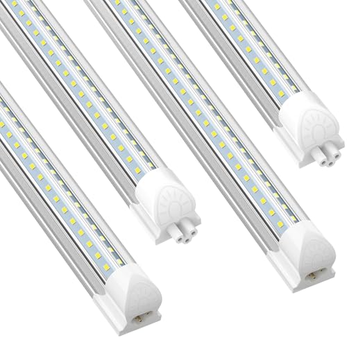 SHOPLED 3FT LED Shop Light, 30W 4000LM 5000K Daylight White, V Shape, Linkable T8 Ceiling Light Fixtures, 3 Foot LED Tube Lights for Workshop, 4 Pack