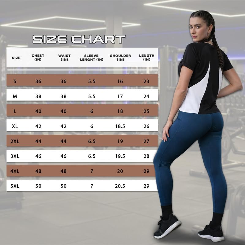 Image of CHKOKKO Gym Tshirt for Women Workout Dry Fit t Shirt Sports Tshirt Lightweight Round Neck Breathable Half Sleeve Activewear Mesh Running Yoga Tops for Woman