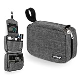 Fosmon Hanging Travel Toiletry Bag, Compact Toiletries Organizer, Cosmetic Makeup Portable Bag, Shower Bathroom Shaving kit, Hygiene Water-Resistant Carrying Travel Accessories for Men and Women