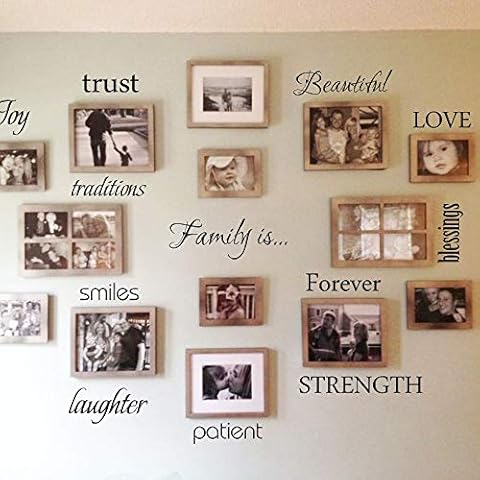 FlyWallD Picture Wall Ides Sets of 12 Decal Quote Family Quotes Sticker Traveler Vinyl Art Lettering Saying Photo Decor Cover