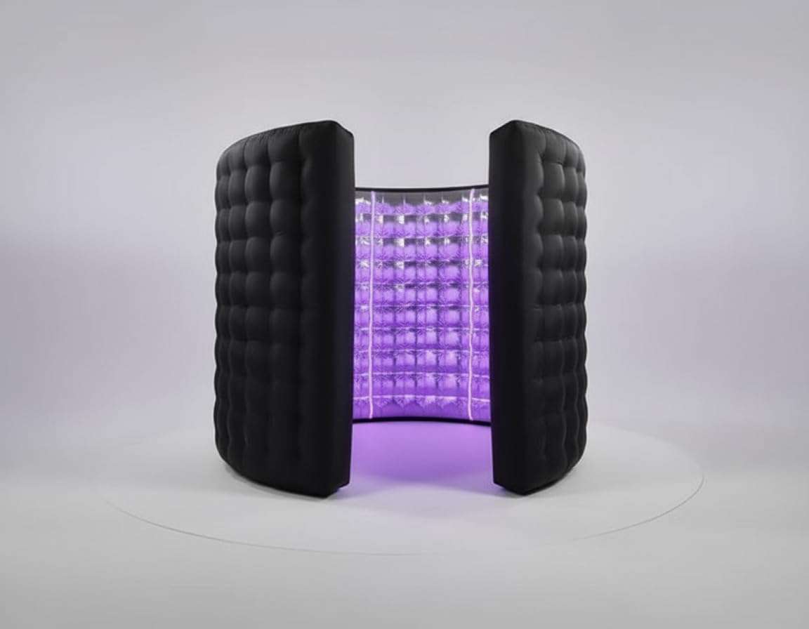 Fondo inflable en forma de C para fotobooth