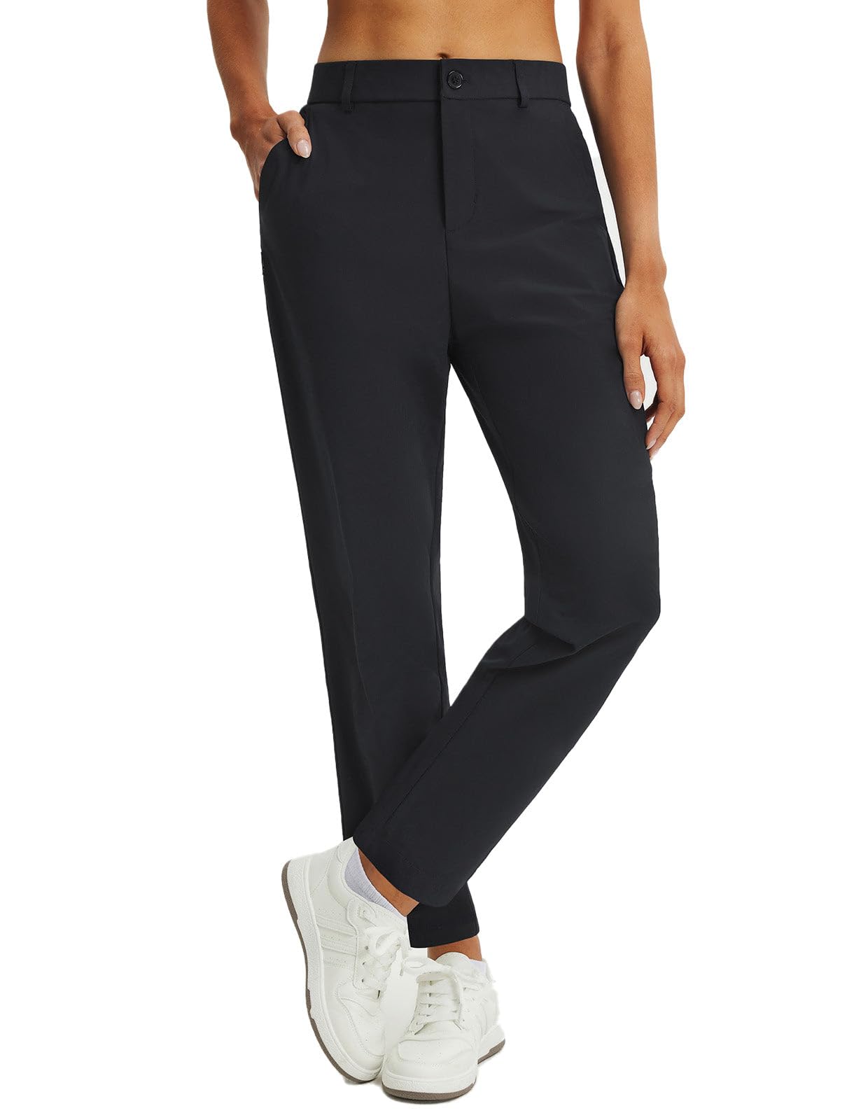 baleaf Women's Golf Pants Straight Leg Work Casual Slacks