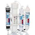 LiquaGen 4 Stage Reverse Osmosis and Deionization (RO/DI) Portable Space Saver Water Purification System | Water Filtration System for Aquarium Filter Processes + Manual Flush Valve (100 GPD)