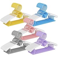 Besslly Kids Hangers 30 Pack Baby Hangers for Nursery Closet, 11-14.5\" Extendable Adjustable Non-Slip Baby Clothes Hangers Toddler Infant Pants Hangers Plastic for Baby Girls Boys Children Newborn