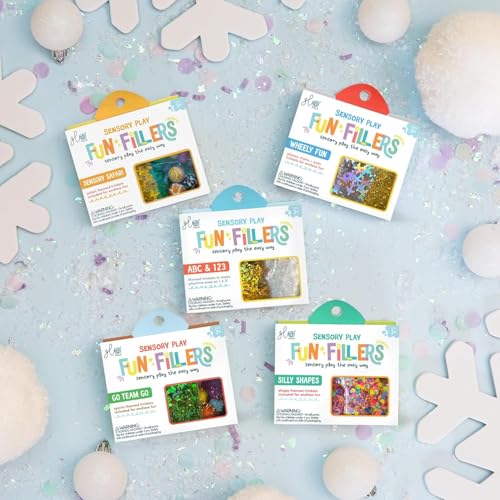 Image of Glo Pals Fun Fillers Sensory Play Accessories Pack, Themed Accessories for Sensory Bins (Explore + Learn)