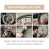 RUTU 27.5 Bike Tube 27.5x1.75/1.95/2.10/2.125 Bicycle Tube AV32mm Schrader Valve Compatible with Mountain Trail Cruisers MTB City Bike Tires with Tire Levers 2 Pack #5