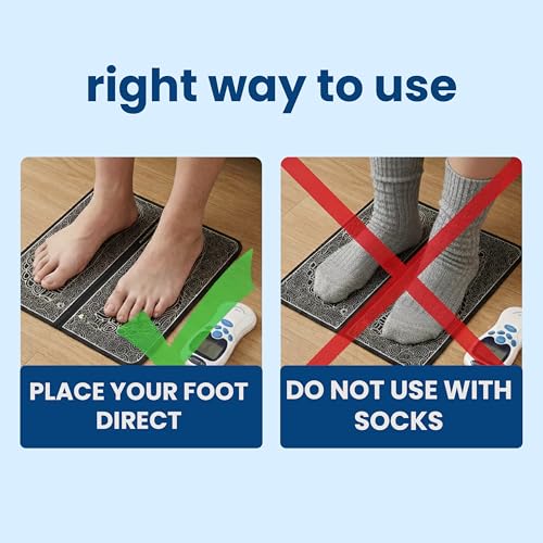 Image of ONESTA EMS Foot Massager Mat with Digital Controller | Electric Foot Massage Pad with Multiple Modes & Adjustable Intensity | Relaxation & Muscle Comfort | Portable & USB Rechargeable