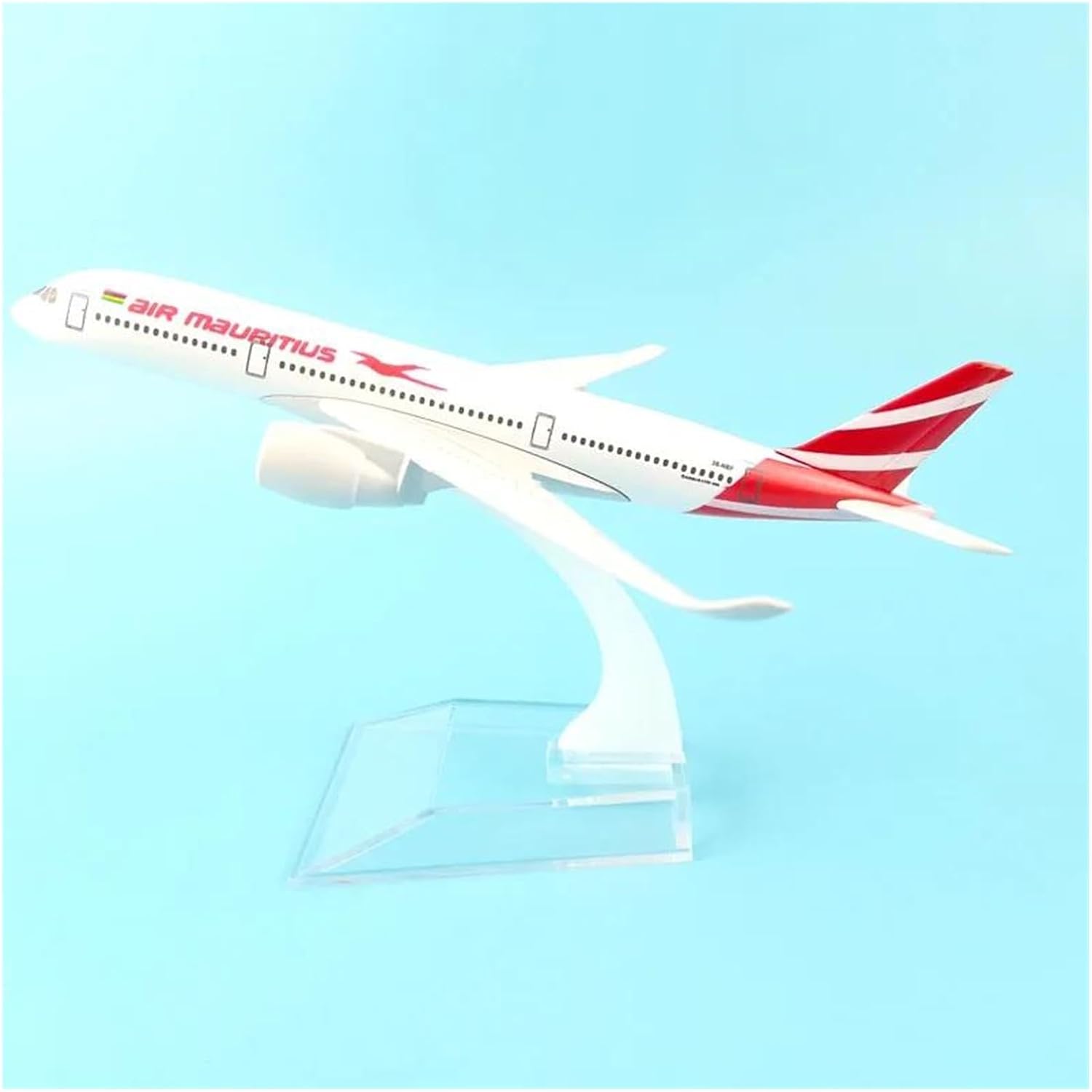 Miniature Scale 1 400 for Air Mauritius A350-900 Simulation Airplane Model Metal Aircraft Gift Toys Flying Toy Game Kits