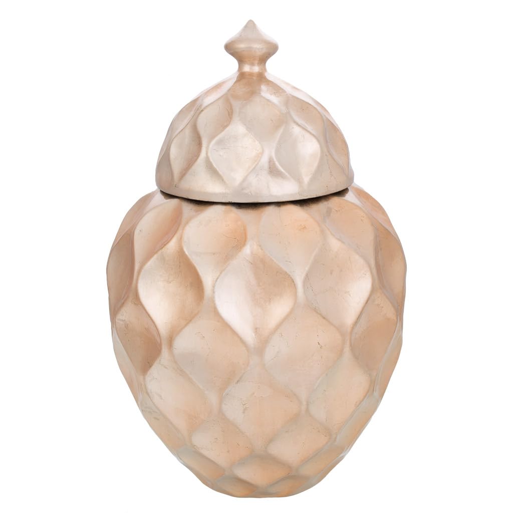 WANDERLUST DECO Jarrón de cerámica Dorado 30,5x30,5x47