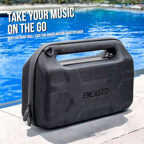 ENCASED Travel Case for Soundcore Motion X600 Bluetooth Speaker - Protective EVA Hard Shell with Carrying Handle (Black) by ENCASED - Used condition - Image 8