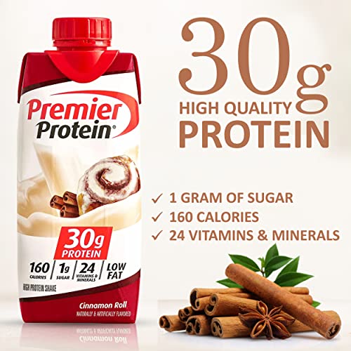 Premier Protein High Protein Shakes Cinnamon 6 Pack In The Award Box Packaging 11 Fl. Oz Each #TOP3