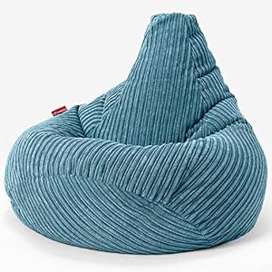 LOUNGE PUG, Zitzak Gaming Stoel, Fauteuil Poef, Corduroy Petrol