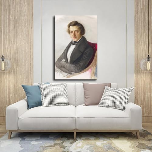 Poster Frederic Chopin impression sur toile premium de 45,7 cm