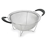 Polder Round Colander with Comfort Grip Handles, 9" Diameter, 1.75-Quart Capacity, Stainless Steel