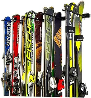 StoreYourBoard Omni Ski and Snowboard Wall Storage Rack, Holds 10 Pairs, Ski Wall