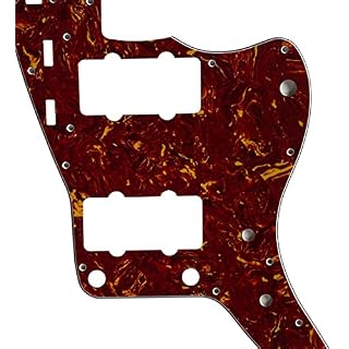 Pièces de guitare pour Fender US Jazzmaster Pickguard (tortue rouge 4 plis) - Les Beatles, Paul McCartney, John Lennon, RIngo Starr, George Harrison Pièces de guitare pour Fender US Jazzmaster Pickguard (tortue rouge 4 plis) – Image 5