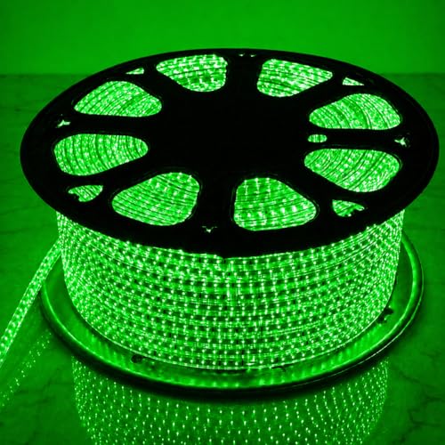 Image of COXO 40 Meters LED Rope Light for Decoration - Waterproof Green SMD Cove Light for Ceiling, Home Decor, LED Pipe Light for Diwali, Festival, Indoor, Outdoor Use (Green, 40 Meter)