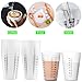 EBIVEN 20 Pcs Plastic Measuring Cups for Liquids Cooking Ounces Reusable 8 oz Paint Mixing Cup, Kitchen Drinking Measure Cup Set
