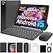 MUISOO Android 15 Tablet, 10.4 inch Tablet, Android Tablets with Keyboard Pen Case Mouse Earphone, 20GB RAM+64GB ROM (TF 1TB), 5000mAh, WiFi 6, BT5.4, Dual Cameras & Speakers, Black