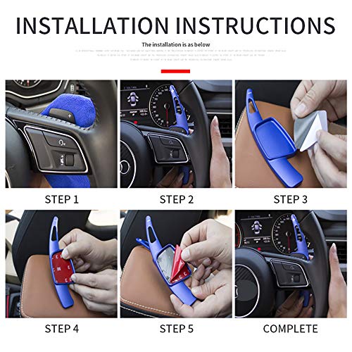 ontto for Mercedes-Benz AMG A45 CLA45 GLC63 Shift Paddle Extended Car Inerior Sterring Wheel Shifters DSG Extensions Cover Trim red
