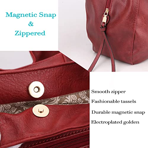 Image of Multi-pocket Shoulder Bag for Women | Fashion Vegan Leather, Daily Tote Purse, for Travel Work Everyday
