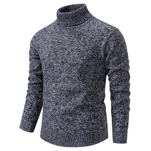 Men's Casual Slim Fit Basic Top Knitted Lightweight Turtleneck Pullover Sweater Long Sleeve Fall Winter Warm Sweaters