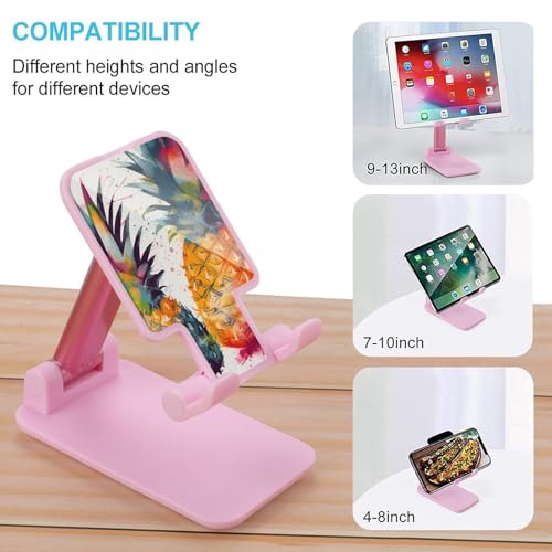 Support téléphone portable pliable de bureau motif ananas