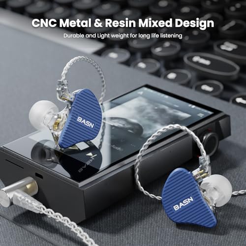 Image of BASN Mix-PD in Ear Monitor,Planar Driver+Dynamic Driver 2-Pin Cable,Blue